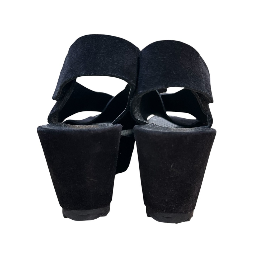 Pedro Garcia Federica Black Suede Criss-Cross Platform Sandals Spain 38.5/8.5 - Picture 7 of 10